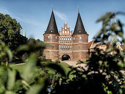 Blick auf das Lübecker Holstentor