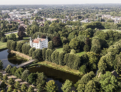 Aerial view of Ahrensburg Castle