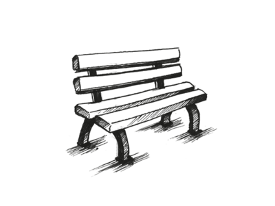 Illustration einer Sitzbank
