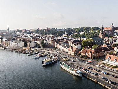 Luftaufnahme Flensburger Hafen