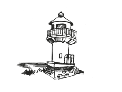 Illustration Leuchtturm in Glückstadt