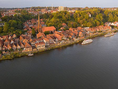 Luftaufnahme von Lauenburg an der Elbe