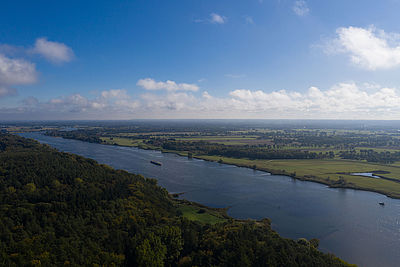 Luftaufnahme von der Elbe